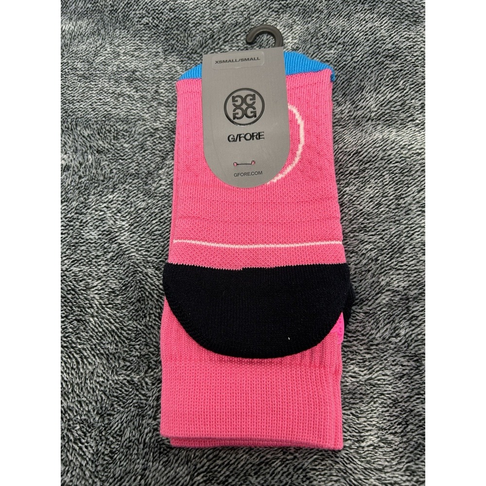 G/Fore Mens Size XS/S Pink Pray For Birdies Crew Socks
